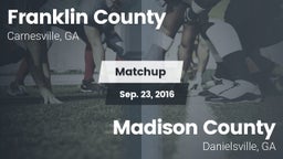 Matchup: Franklin County vs. Madison County  2016