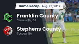 Recap: Franklin County  vs. Stephens County  2017