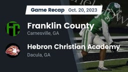 Recap: Franklin County  vs. Hebron Christian Academy  2023