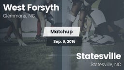 Matchup: West Forsyth vs. Statesville  2016
