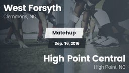 Matchup: West Forsyth vs. High Point Central  2016
