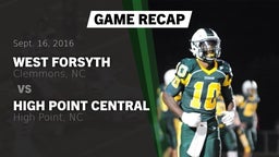 Recap: West Forsyth  vs. High Point Central  2016