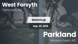 Matchup: West Forsyth vs. Parkland  2016