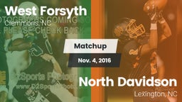 Matchup: West Forsyth vs. North Davidson  2016