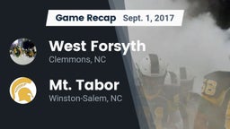 Recap: West Forsyth  vs. Mt. Tabor  2017