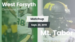 Matchup: West Forsyth vs. Mt. Tabor  2019