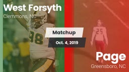 Matchup: West Forsyth vs. Page  2019
