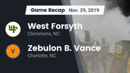 Recap: West Forsyth  vs. Zebulon B. Vance  2019