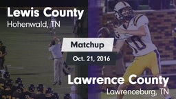 Matchup: Lewis County High vs. Lawrence County  2016