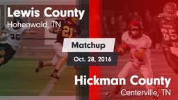 Matchup: Lewis County High vs. Hickman County  2016