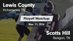 Matchup: Lewis County High vs. Scotts Hill  2016