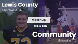 Matchup: Lewis County High vs. Community  2017