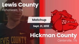 Matchup: Lewis County High vs. Hickman County  2018