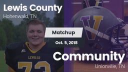 Matchup: Lewis County High vs. Community  2018