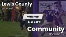 Matchup: Lewis County High vs. Community  2019