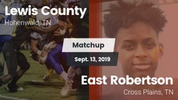 Matchup: Lewis County High vs. East Robertson  2019