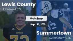 Matchup: Lewis County High vs. Summertown  2019