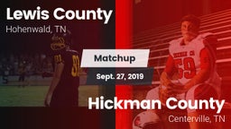 Matchup: Lewis County High vs. Hickman County  2019