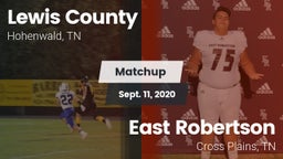 Matchup: Lewis County High vs. East Robertson  2020