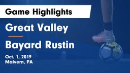 Great Valley  vs Bayard Rustin Game Highlights - Oct. 1, 2019