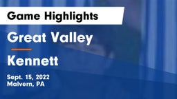 Great Valley  vs Kennett Game Highlights - Sept. 15, 2022
