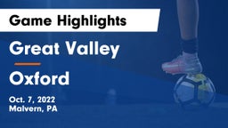 Great Valley  vs Oxford  Game Highlights - Oct. 7, 2022