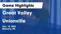 Great Valley  vs Unionville  Game Highlights - Oct. 18, 2022