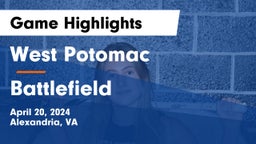 West Potomac  vs Battlefield  Game Highlights - April 20, 2024