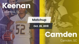 Matchup: W. J. Keenan HS vs. Camden  2018