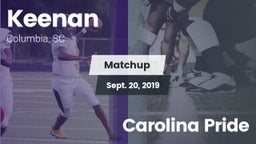 Matchup: W. J. Keenan HS vs. Carolina Pride 2019