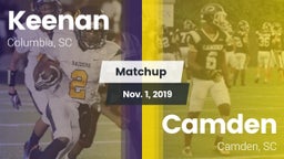 Matchup: W. J. Keenan HS vs. Camden  2019