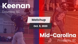 Matchup: W. J. Keenan HS vs. Mid-Carolina  2020