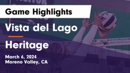 Vista del Lago  vs Heritage  Game Highlights - March 6, 2024