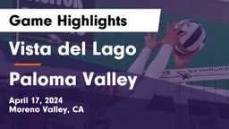 Vista del Lago  vs Paloma Valley  Game Highlights - April 17, 2024