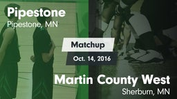 Matchup: Pipestone High vs. Martin County West  2016