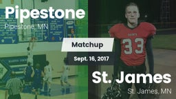 Matchup: Pipestone High vs. St. James  2017