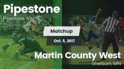 Matchup: Pipestone High vs. Martin County West  2017