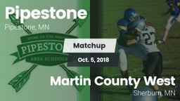 Matchup: Pipestone High vs. Martin County West  2018