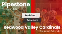 Matchup: Pipestone High vs. Redwood Valley Cardinals 2019