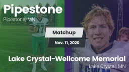 Matchup: Pipestone High vs. Lake Crystal-Wellcome Memorial  2020