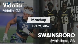 Matchup: Vidalia  vs. SWAINSBORO  2016