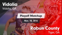 Matchup: Vidalia  vs. Rabun County  2016
