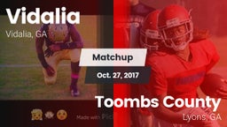 Matchup: Vidalia  vs. Toombs County  2017