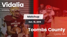 Matchup: Vidalia  vs. Toombs County  2019