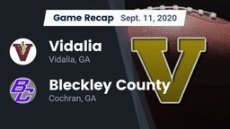 Recap: Vidalia  vs. Bleckley County  2020