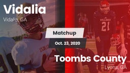 Matchup: Vidalia  vs. Toombs County  2020