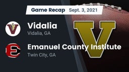 Recap: Vidalia  vs. Emanuel County Institute  2021