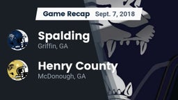 Recap: Spalding  vs. Henry County  2018