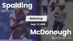 Matchup: Spalding  vs. McDonough  2019