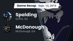 Recap: Spalding  vs. McDonough  2019
